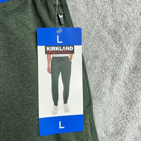 NEW Kirkland Signature Men's L Active Jogger Pants Recycled Polyester Green - Picture 4 of 7